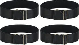 4Pcs Black Elastic Adjustable Arm Band, Unisex Stretchy Sleeve Garters Anti-Slip Shirt Long Sleeve Holders Armband Hold up Costume for Men(Black)