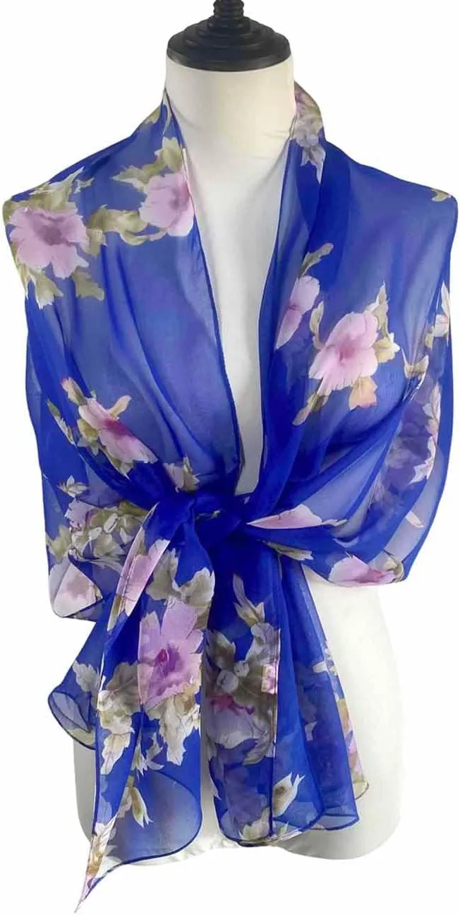 Acotavie Scarfs for Women Lightweight Print Floral Pattern Scarf Fashion Scarves Sunscreen Wraps Shawls