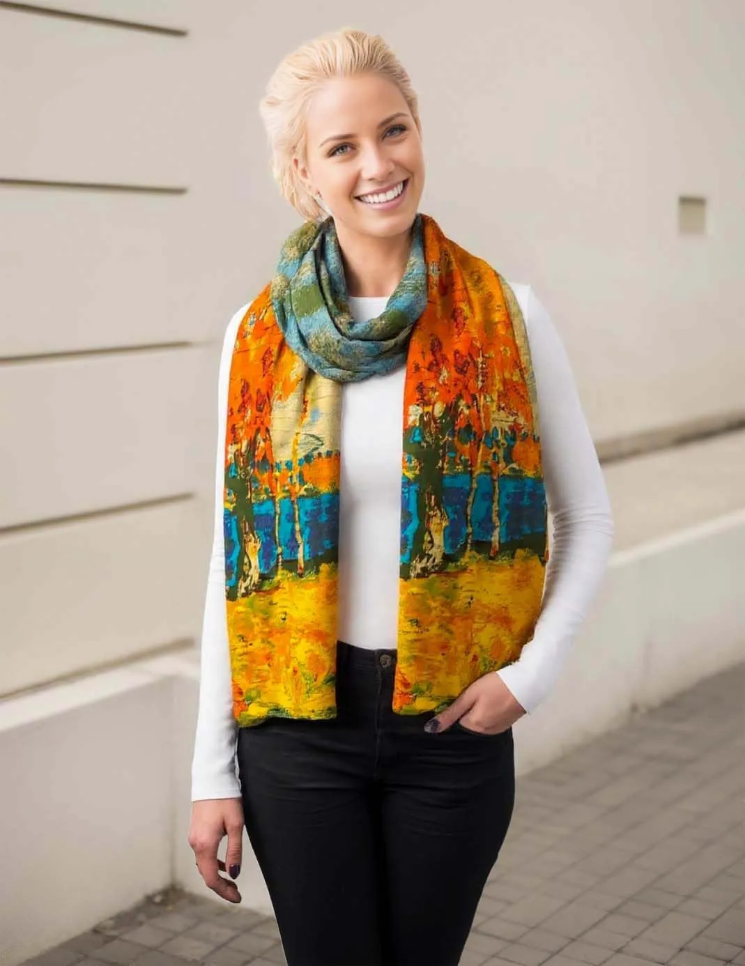 Acotavie Scarfs for Women Lightweight Print Floral Pattern Scarf Fashion Scarves Sunscreen Wraps Shawls