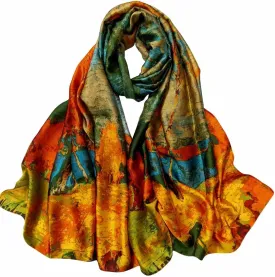 Acotavie Scarfs for Women Lightweight Print Floral Pattern Scarf Fashion Scarves Sunscreen Wraps Shawls