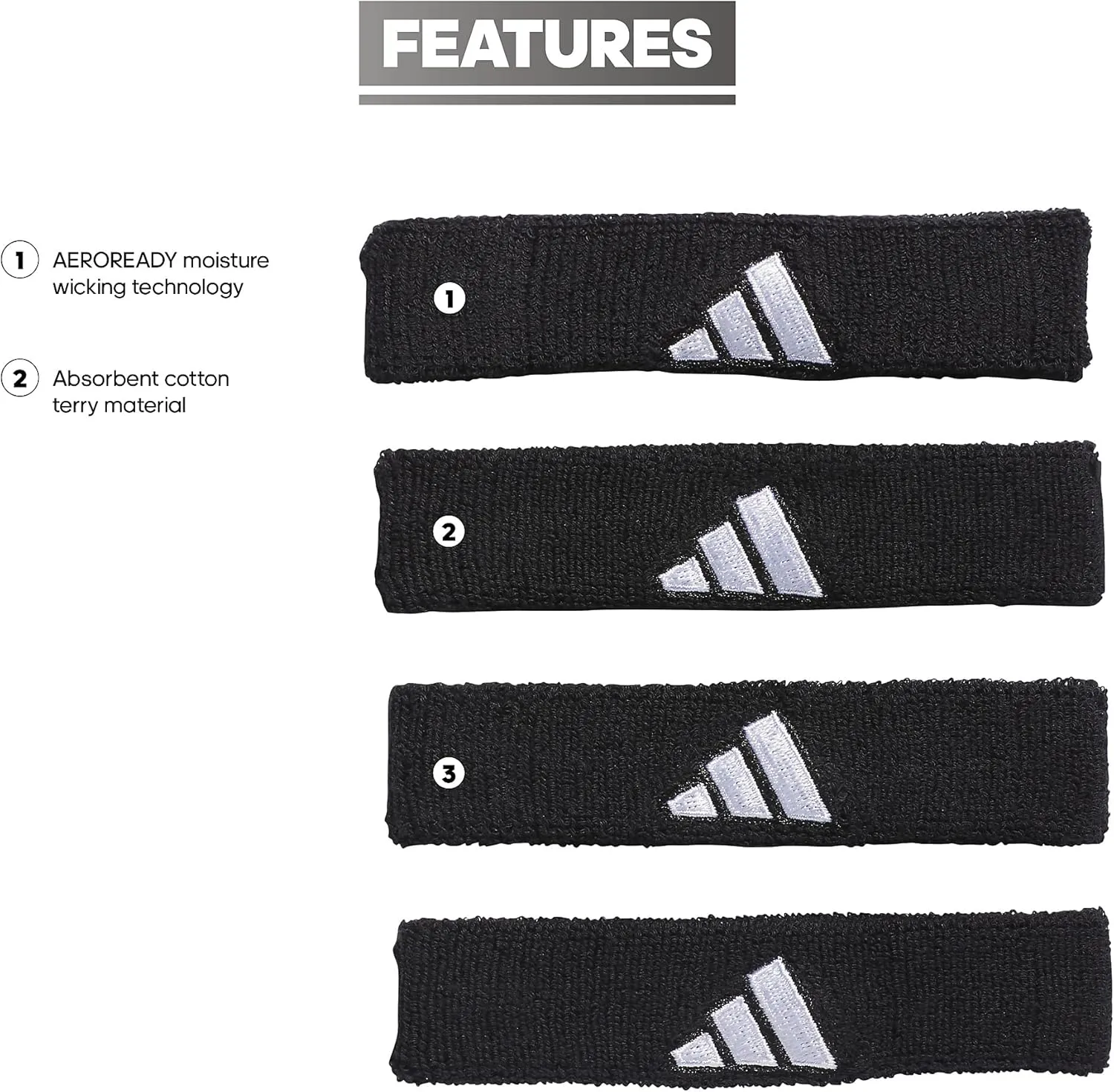 adidas Interval 3/4-inch Bicep Band