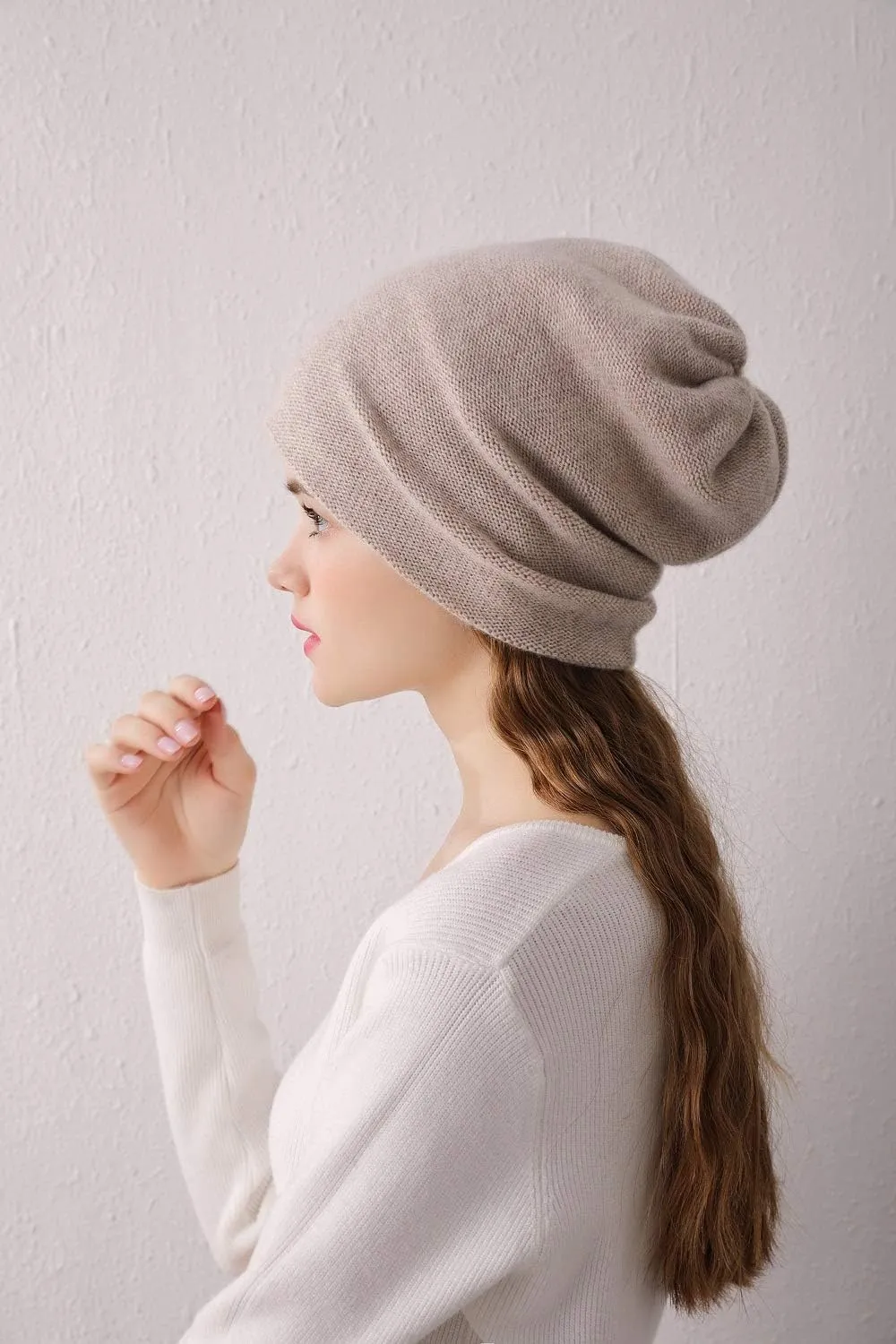 Aspen Double Layered 100% Cashmere Beanie High-Performance Cashmere Ski Beanie