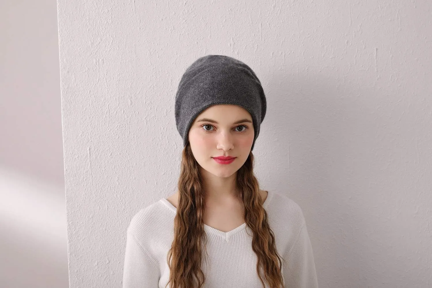 Aspen Double Layered 100% Cashmere Beanie High-Performance Cashmere Ski Beanie