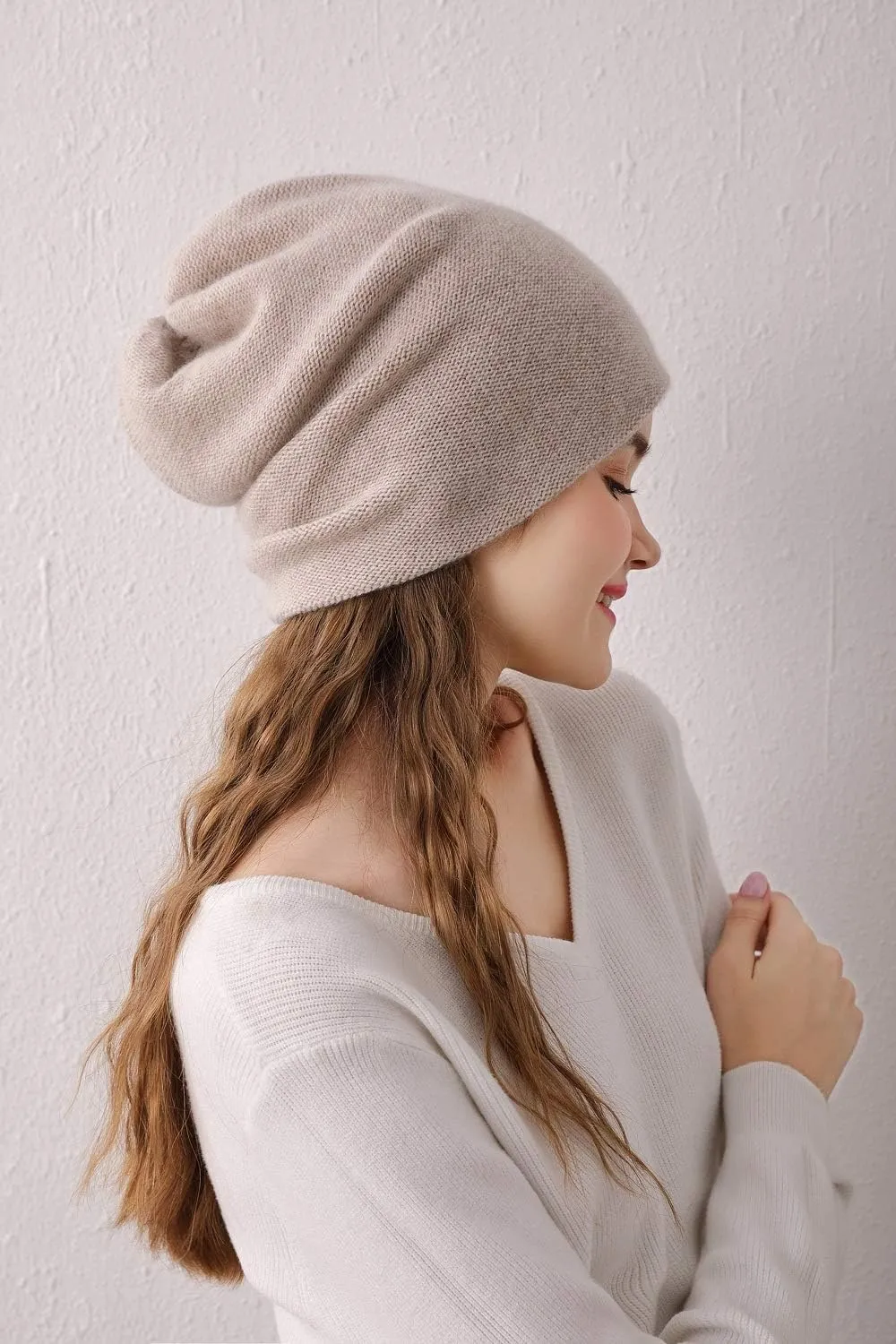 Aspen Double Layered 100% Cashmere Beanie High-Performance Cashmere Ski Beanie