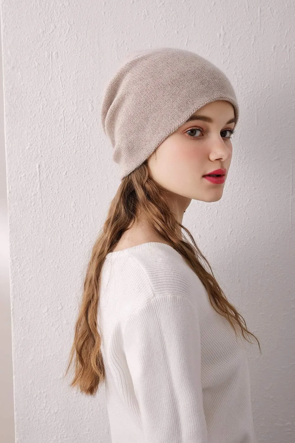 Aspen Double Layered 100% Cashmere Beanie High-Performance Cashmere Ski Beanie