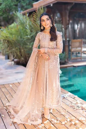 Elegant Azure Chiffon Suit with Stylish Detailing