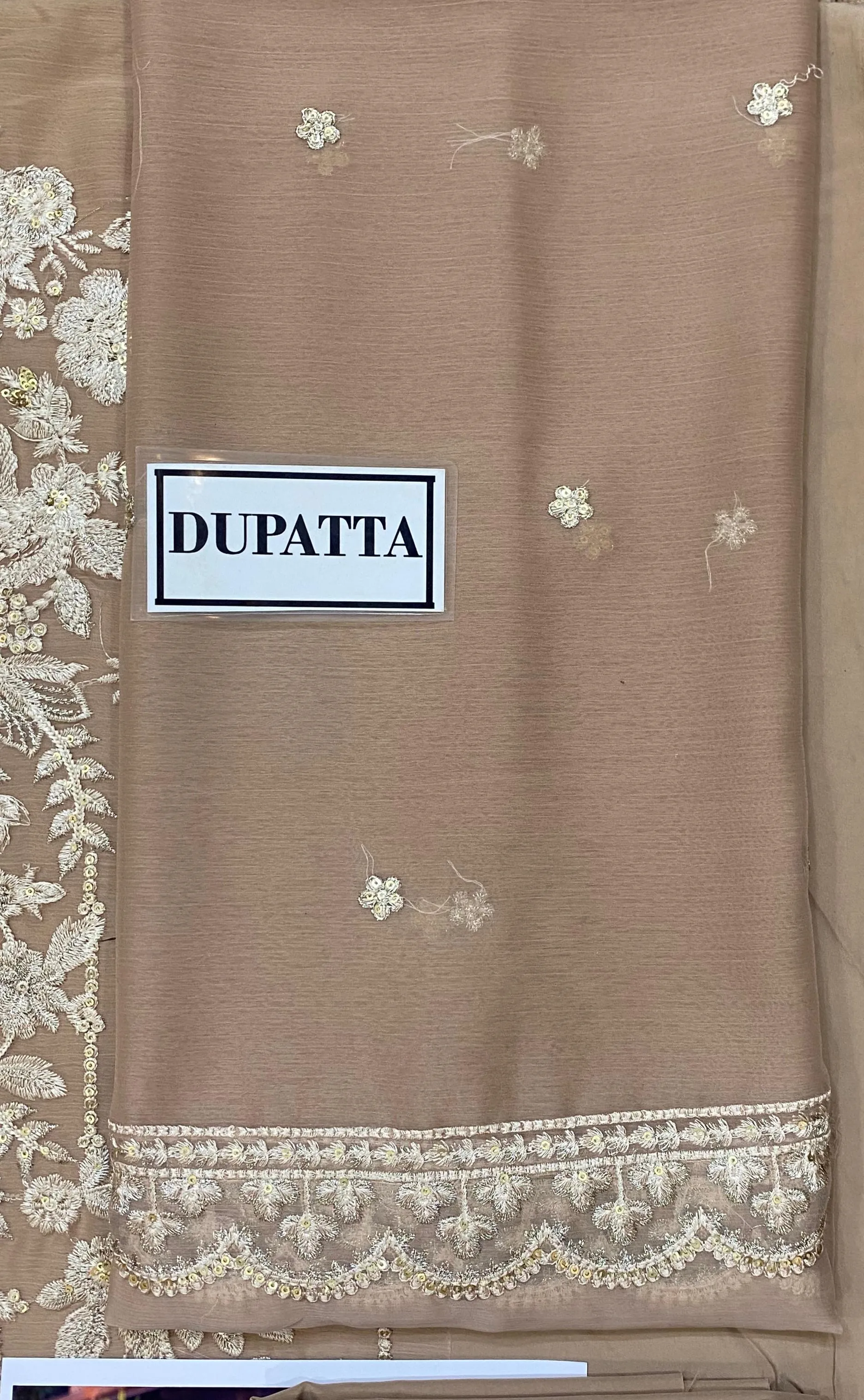 Elegant Azure Chiffon Suit with Stylish Detailing