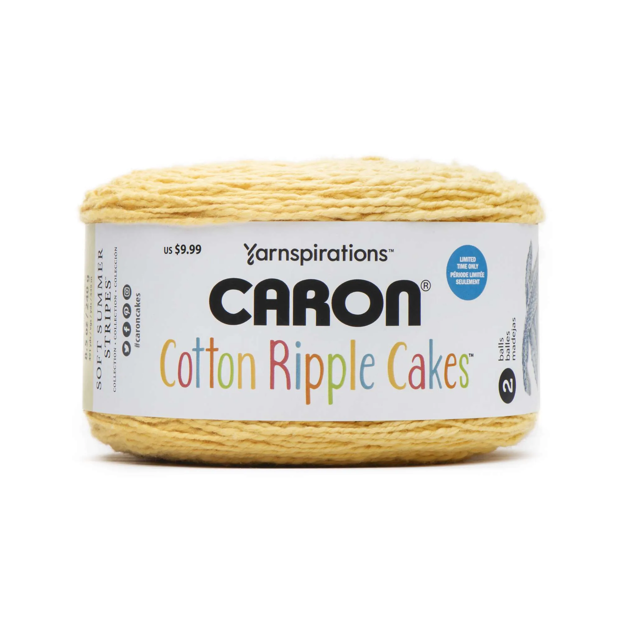 Caron Cotton Ripple Cakes Yarn - Discontinued Shades