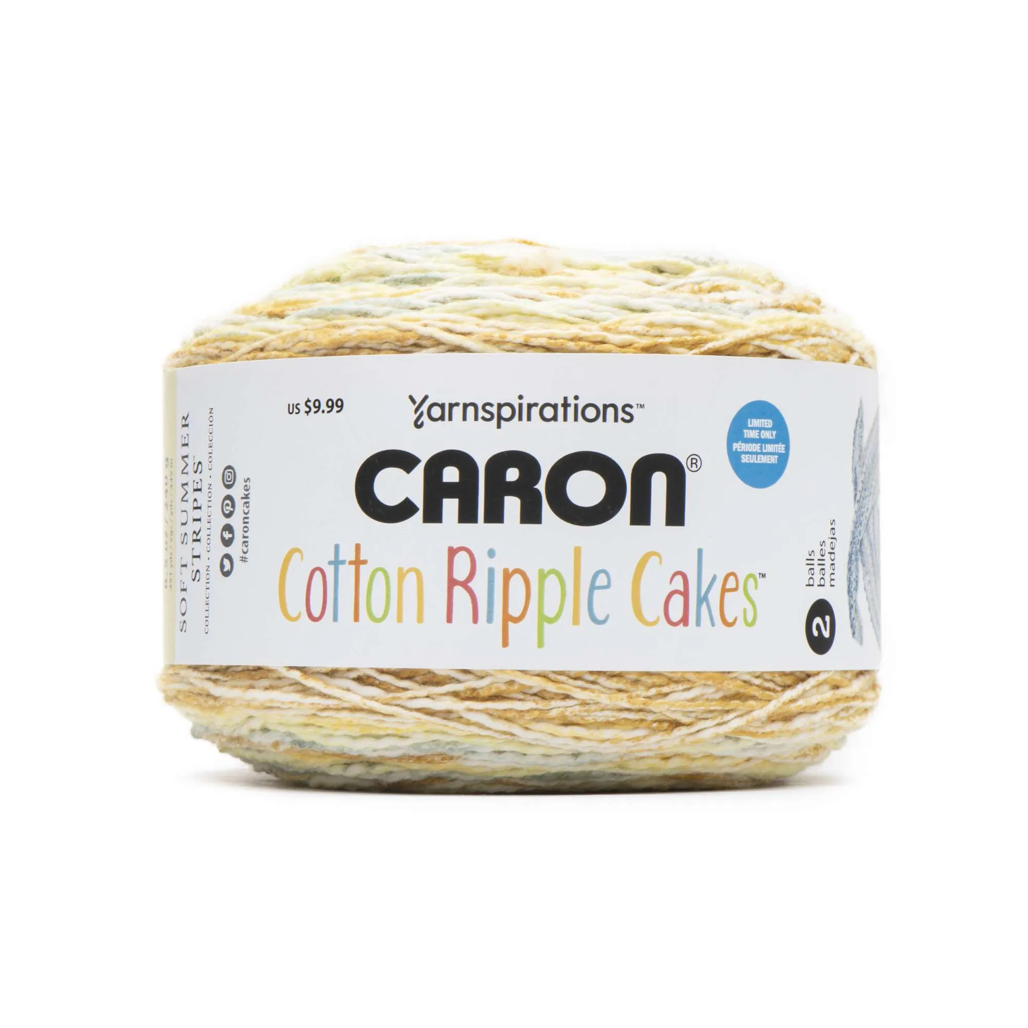 Caron Cotton Ripple Cakes Yarn - Discontinued Shades