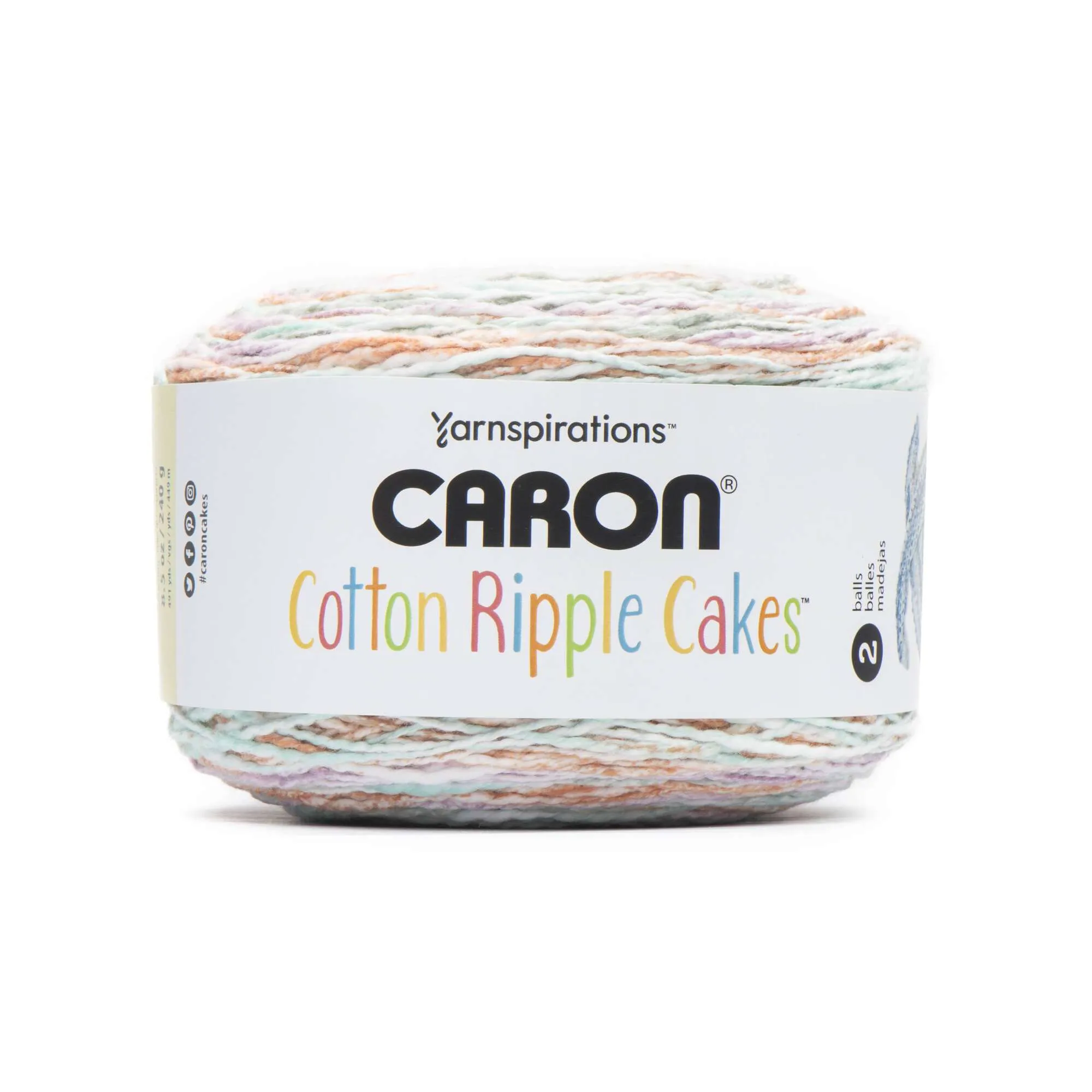Caron Cotton Ripple Cakes Yarn - Discontinued Shades