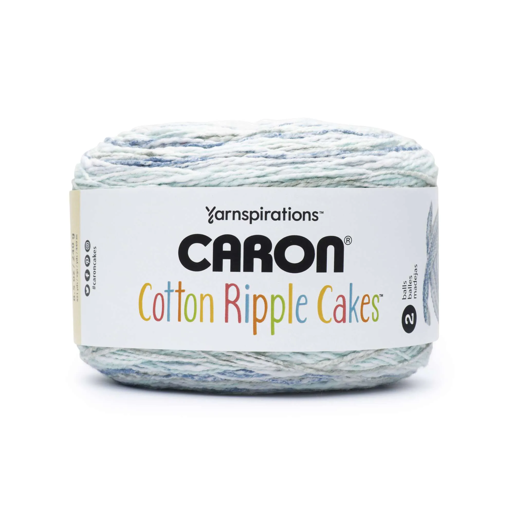 Caron Cotton Ripple Cakes Yarn - Discontinued Shades