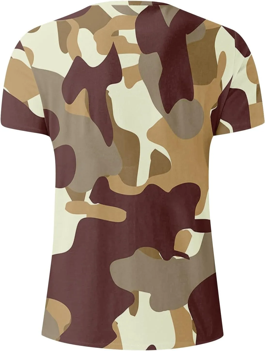 Casual Summer Camouflage Short Sleeve Shirt Plus Size Outdoor Fashion Tees Trendy Blouse T Shirt