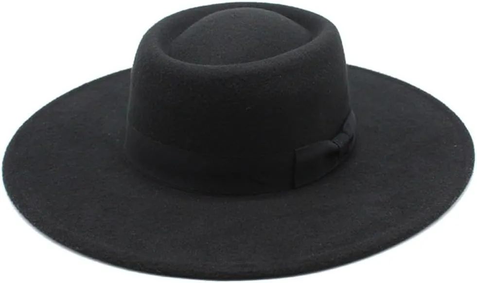 Classic White Felt Wide Brim Hat