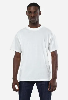 Luxurious White Cotton Cashmere Crewneck Sweater