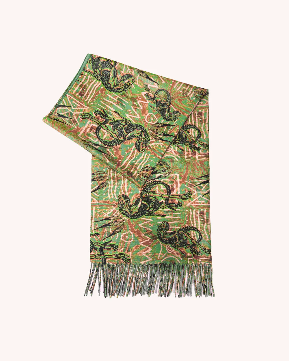 Dominion Dinosaur-Themed Pashmina Scarf