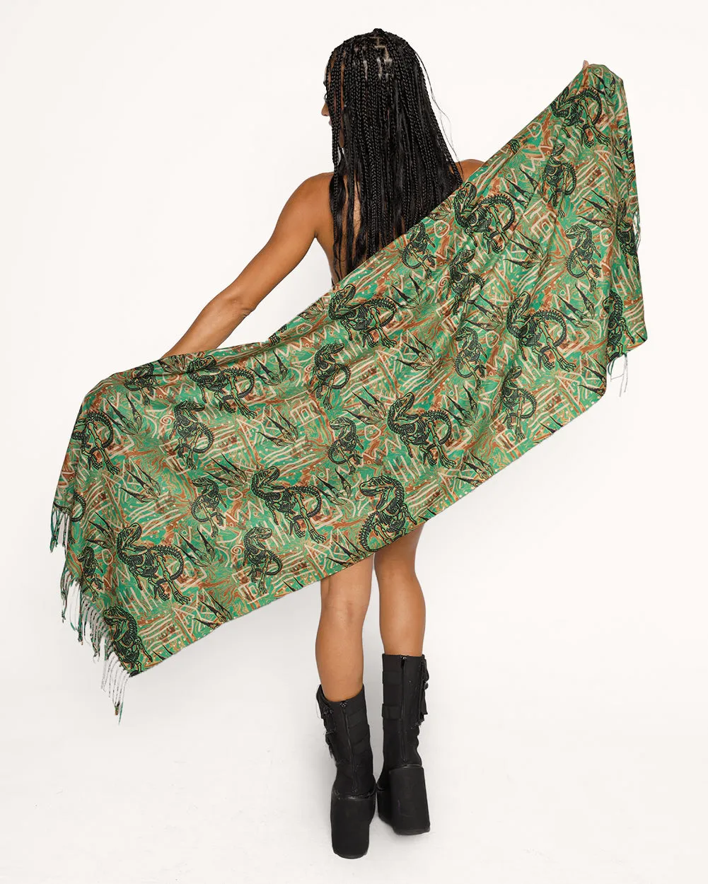 Dominion Dinosaur-Themed Pashmina Scarf