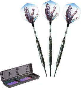 Elkadart Black Mamba 80% Tungsten Soft Tip Darts with Storage/Travel Case
