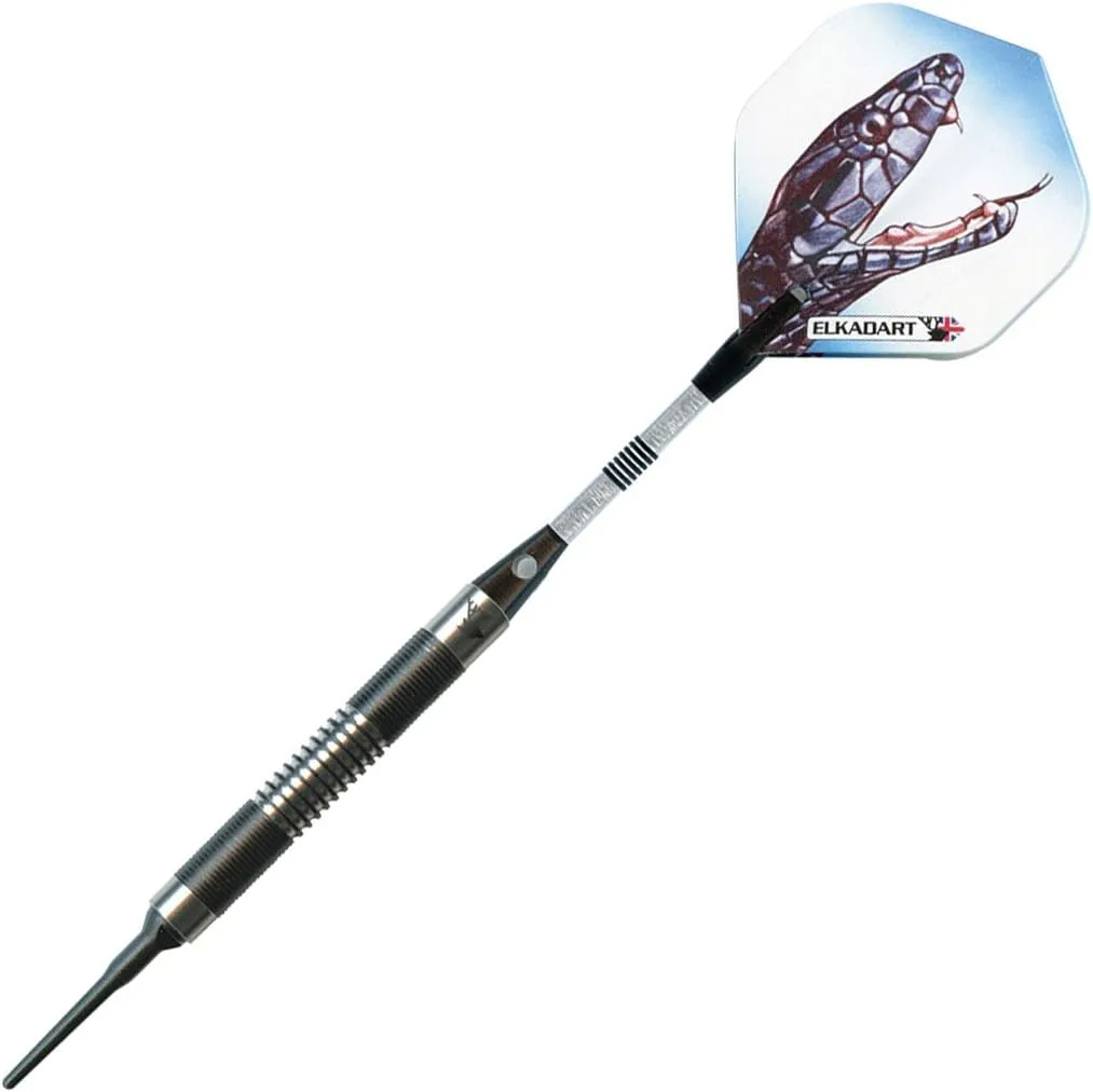 Elkadart Black Mamba 80% Tungsten Soft Tip Darts with Storage/Travel Case
