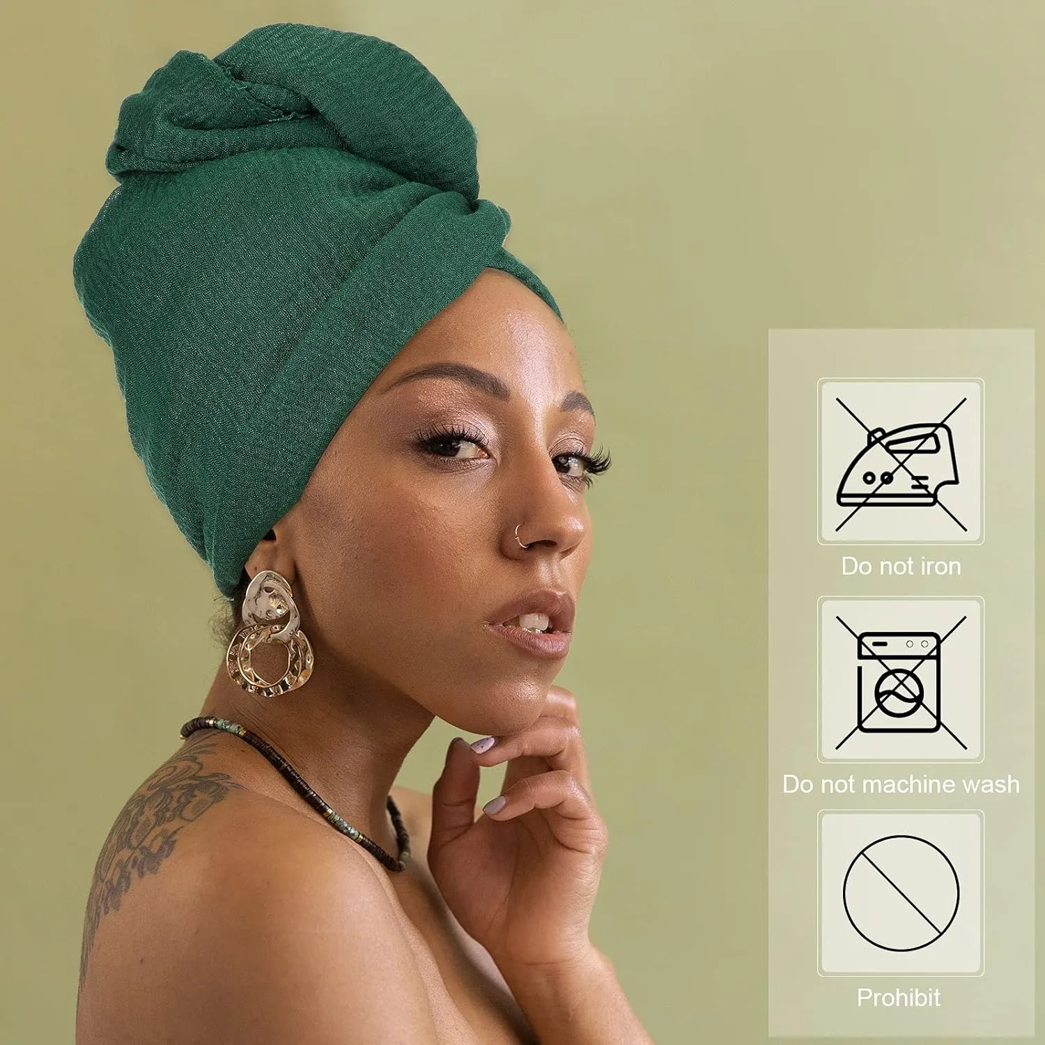 Geyoga 12 Pieces Head Wraps for Turbans African Black Women Bulk Soft Hair Headband Scarf