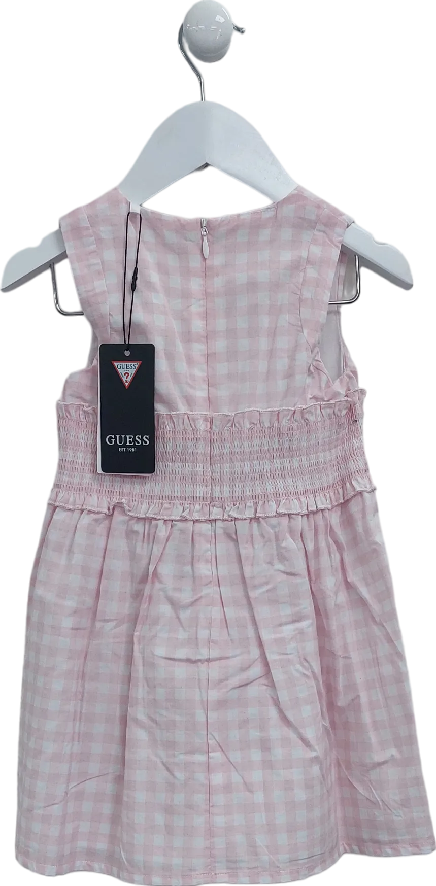 Guess Pink Checked Dress 2 Yrs
