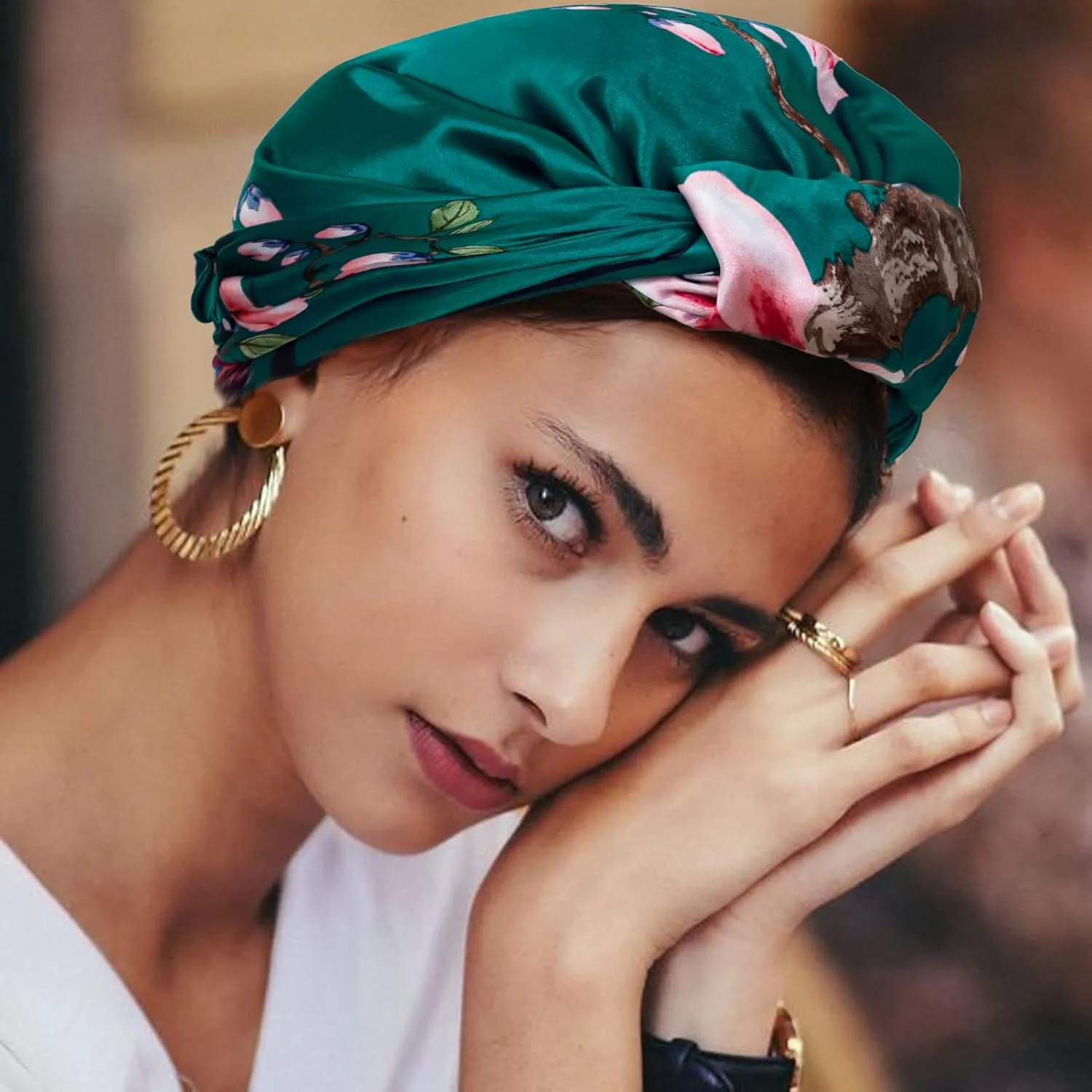 HBselect 4PCS Head Scarf for Women 35 Head Scarves Silk Like Satin Neck Scarfs Square Bandana Hair Wraps Scarf for Sleeping