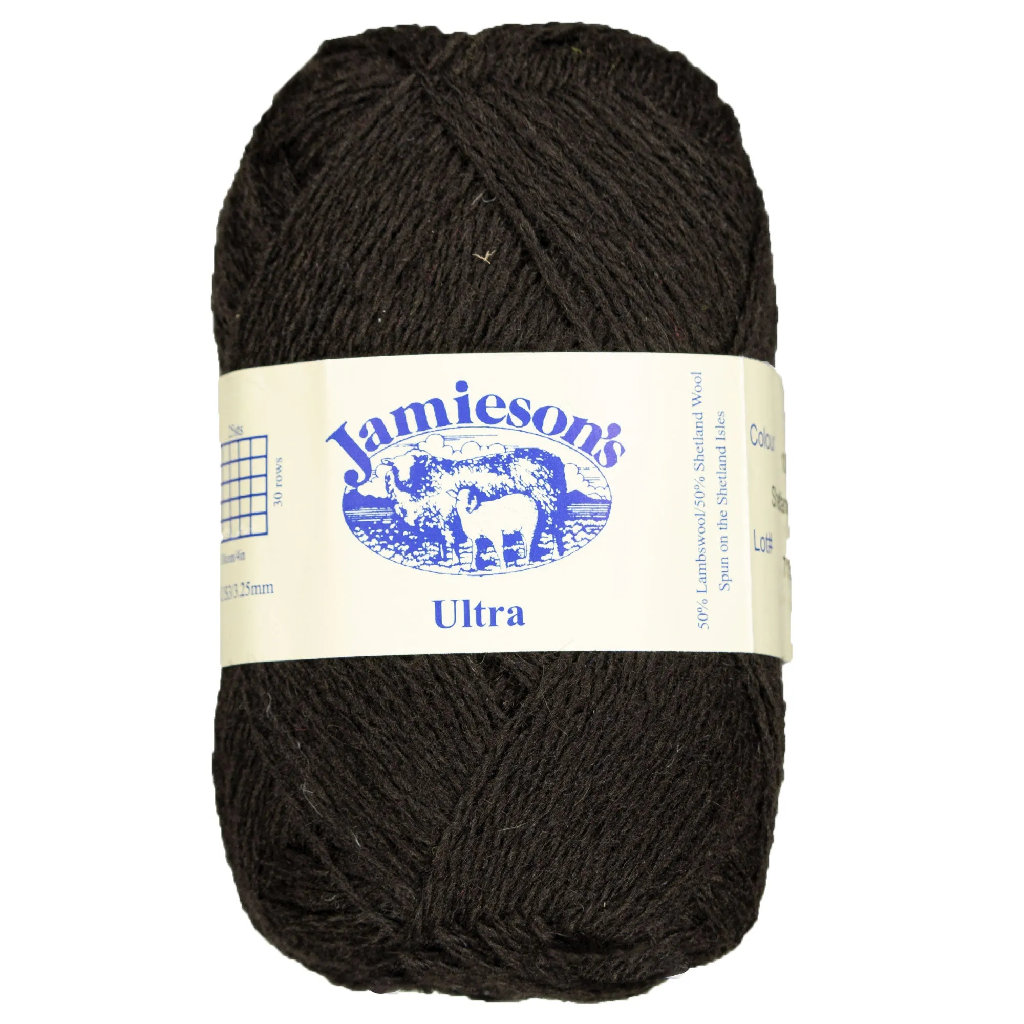 Jamieson's of Shetland Ultra Lace Weight Yarn - 101 Shetland Black