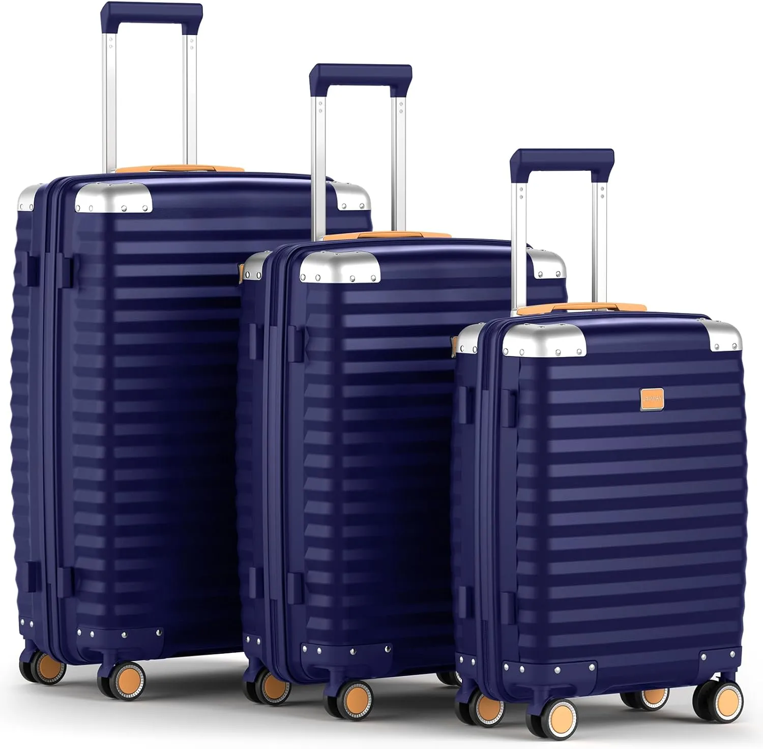 Joyway Luggage Set 3 Piece with TSA Lock and Spinner Wheels, PP Hard Shell Suitcase Set with Corner Protectors for Travel (Blue, 3 Piece set)