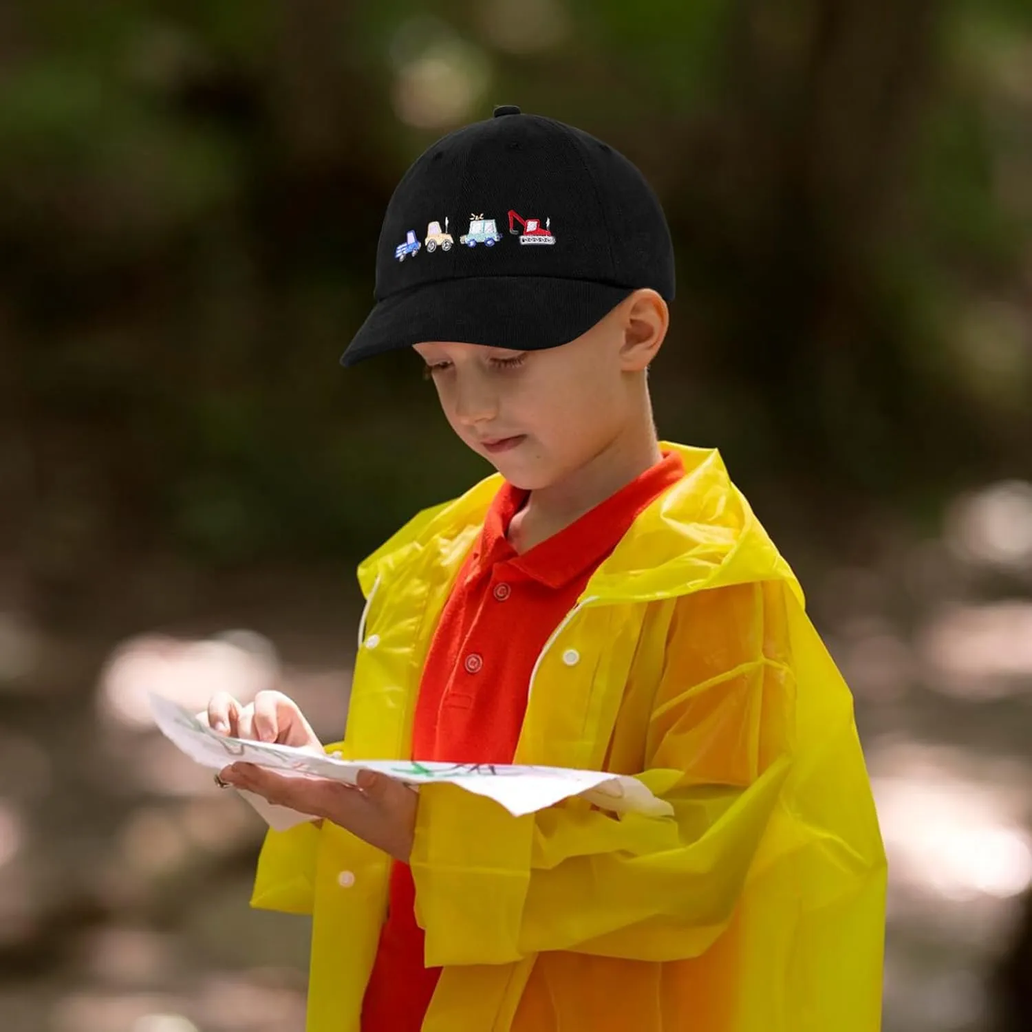 Kids Cute Car Embroidered Baseball Caps Toddler Trucker Hats Sun Protection Cap for Boys Girls 3-8 Years