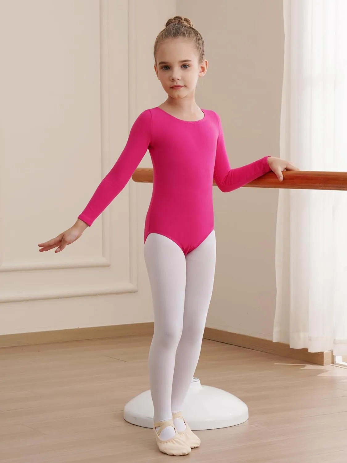 Leotards for Girls Long Sleeve Bodysuit Toddler Black Leotard Ballet Unitard Gymnastics Kids Dance Shirt
