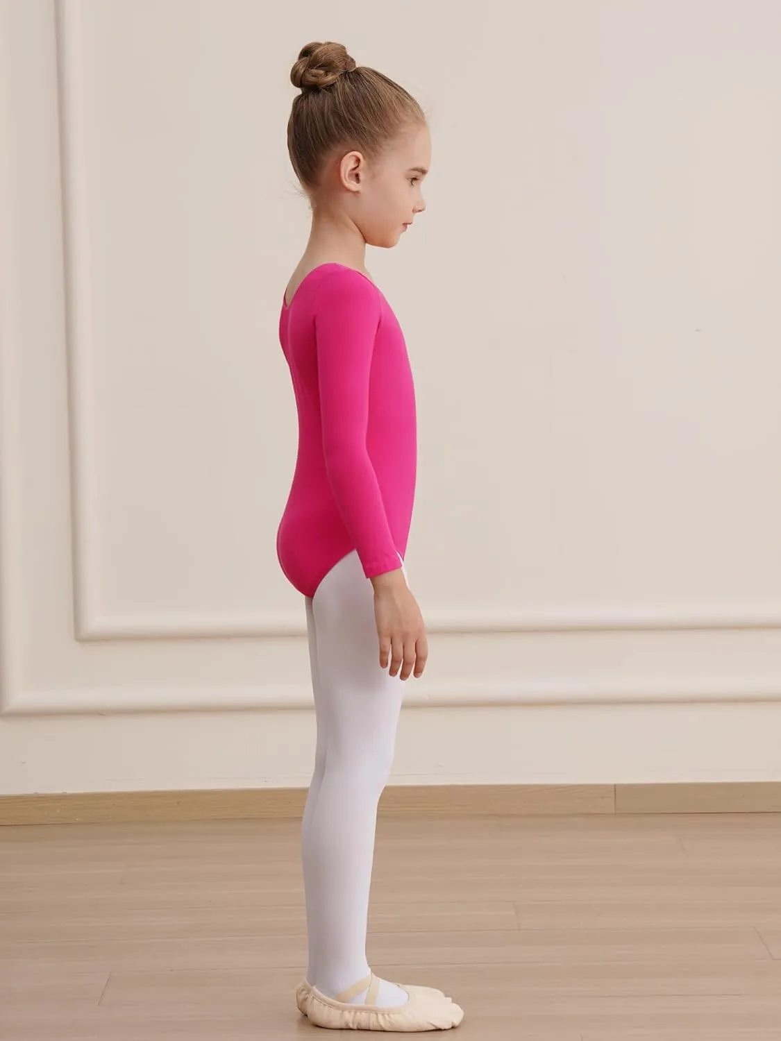 Leotards for Girls Long Sleeve Bodysuit Toddler Black Leotard Ballet Unitard Gymnastics Kids Dance Shirt