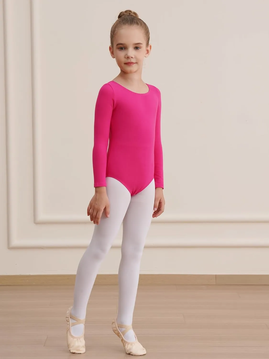 Leotards for Girls Long Sleeve Bodysuit Toddler Black Leotard Ballet Unitard Gymnastics Kids Dance Shirt