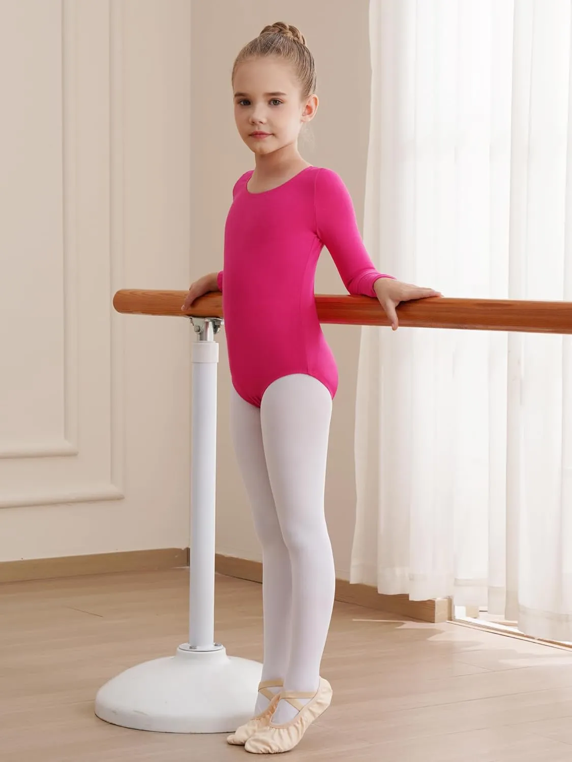 Leotards for Girls Long Sleeve Bodysuit Toddler Black Leotard Ballet Unitard Gymnastics Kids Dance Shirt