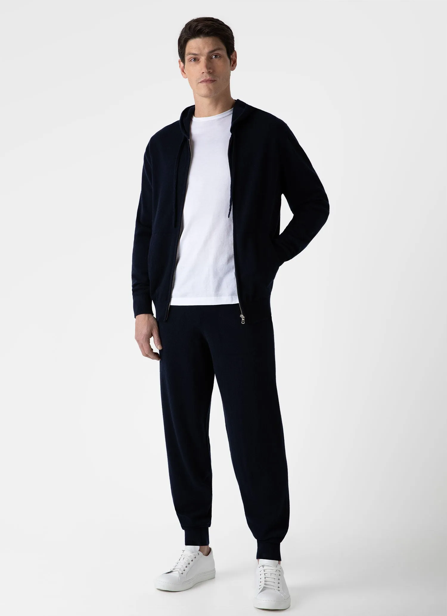 Premium Mens Navy Cashmere Lounge Pants for Comfort & Style