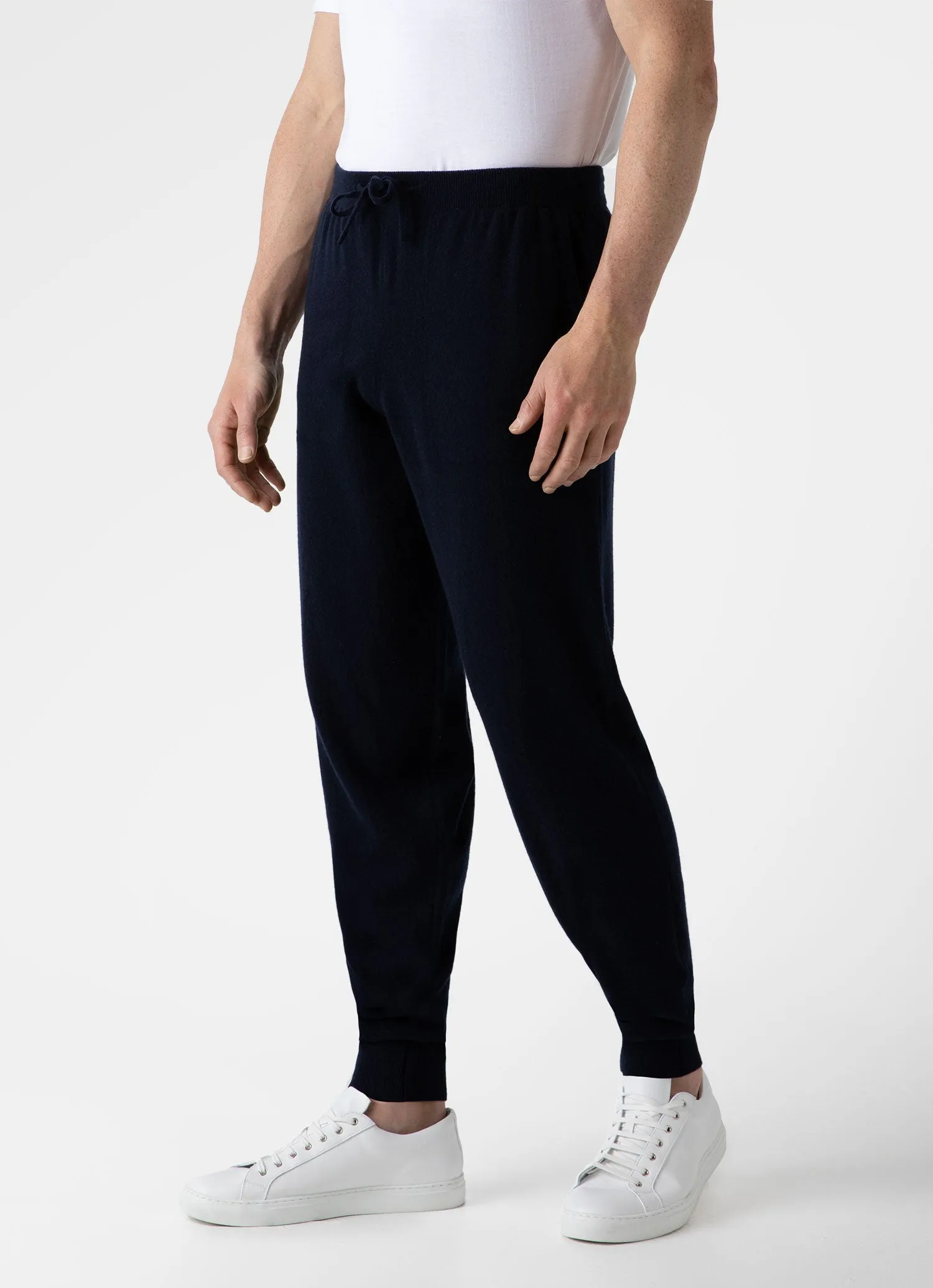 Premium Mens Navy Cashmere Lounge Pants for Comfort & Style