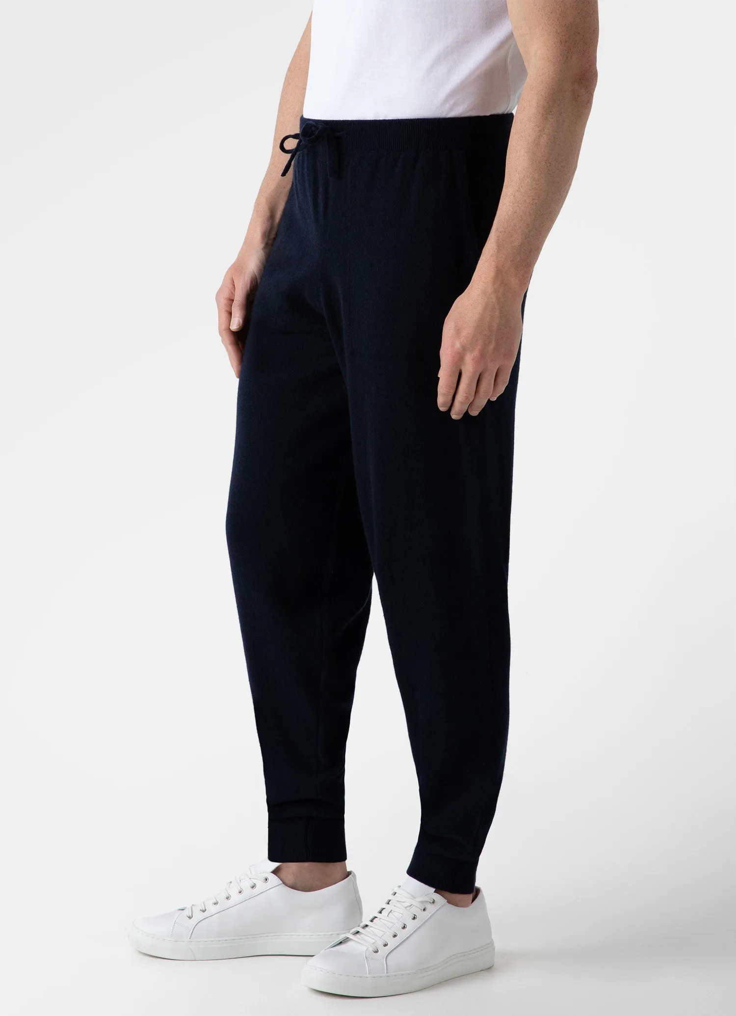 Premium Mens Navy Cashmere Lounge Pants for Comfort & Style