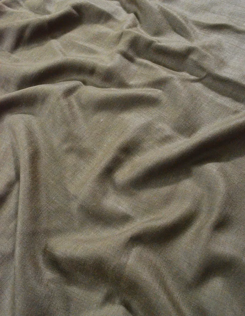 Plain Pashmina Shawl In Shade-Dark Natural