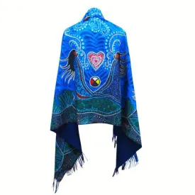 "Breath of Life" Art Print Shawl, by Métis Artist, Leah Dorion