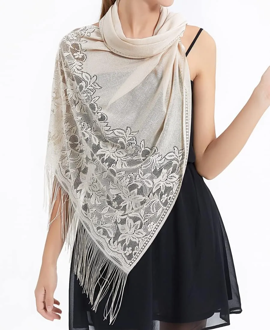 RIIQIICHY Shawls and Wraps for Evening Dresses Scarfs for Women Pashmina Wedding Formal Shawl