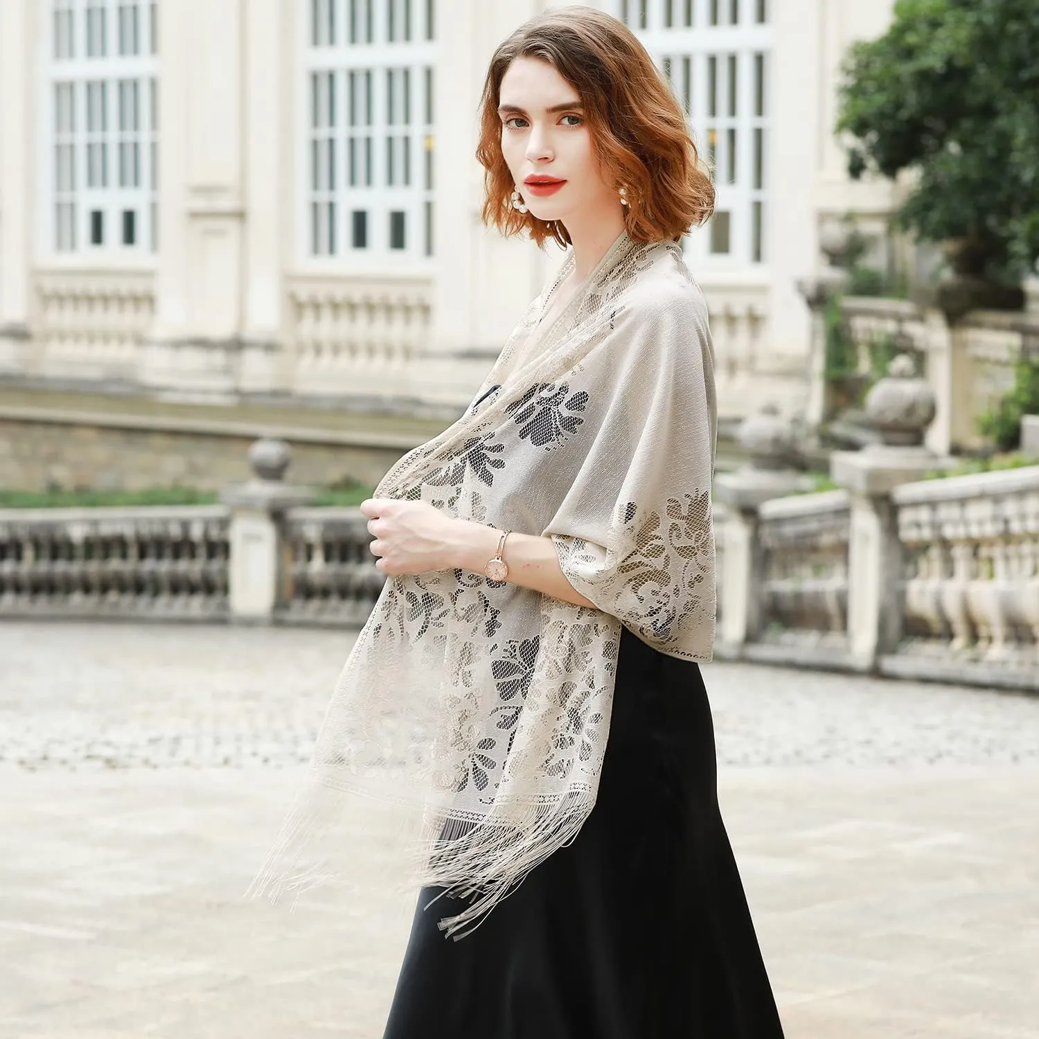 RIIQIICHY Shawls and Wraps for Evening Dresses Scarfs for Women Pashmina Wedding Formal Shawl