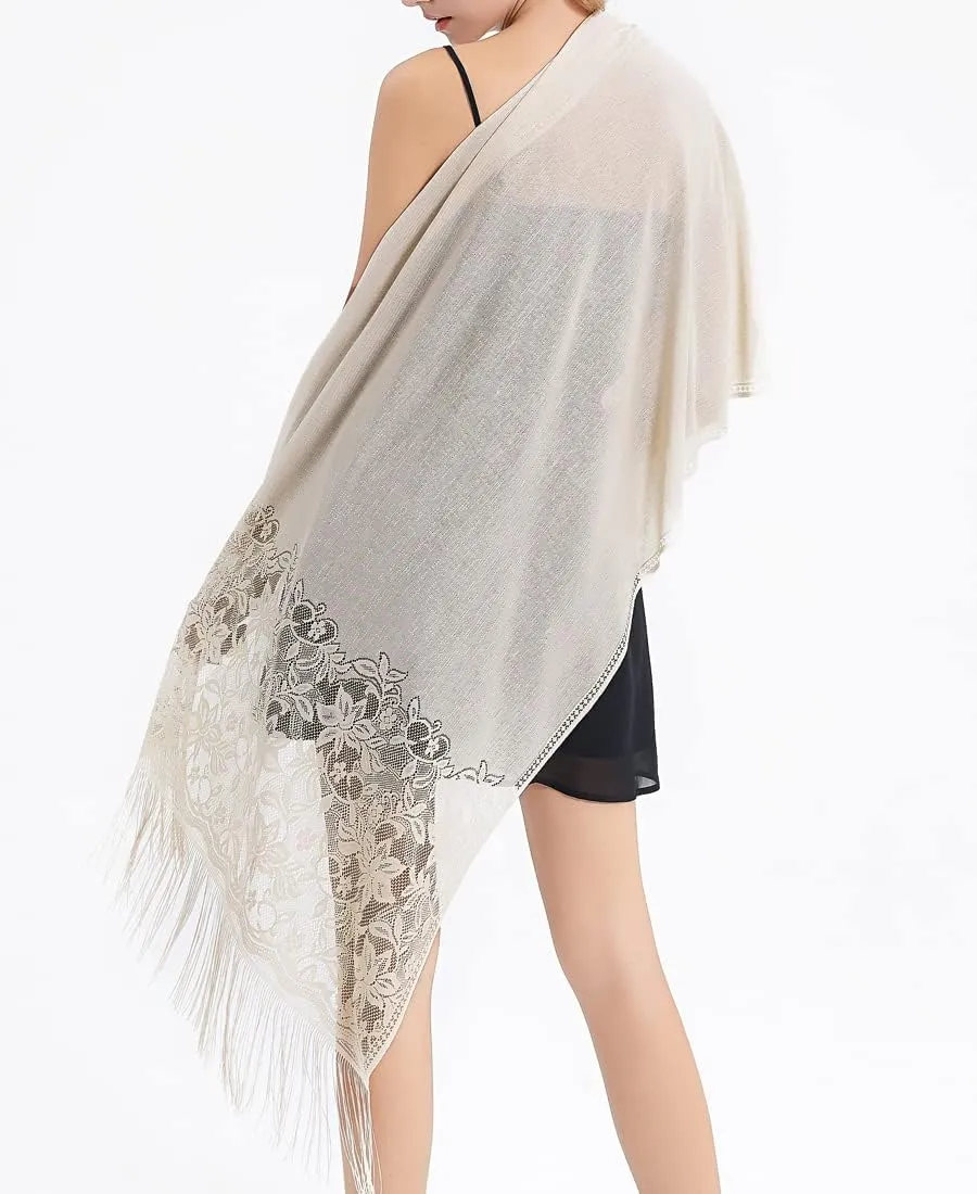 RIIQIICHY Shawls and Wraps for Evening Dresses Scarfs for Women Pashmina Wedding Formal Shawl