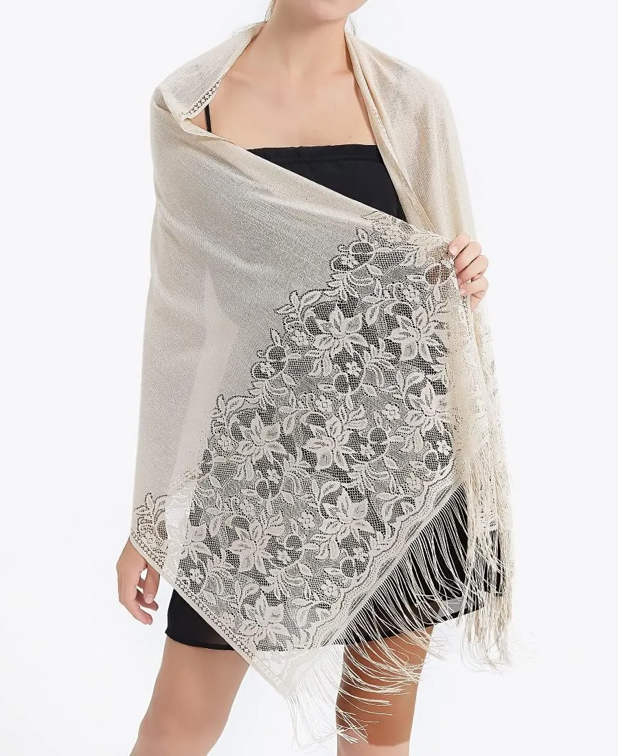 RIIQIICHY Shawls and Wraps for Evening Dresses Scarfs for Women Pashmina Wedding Formal Shawl
