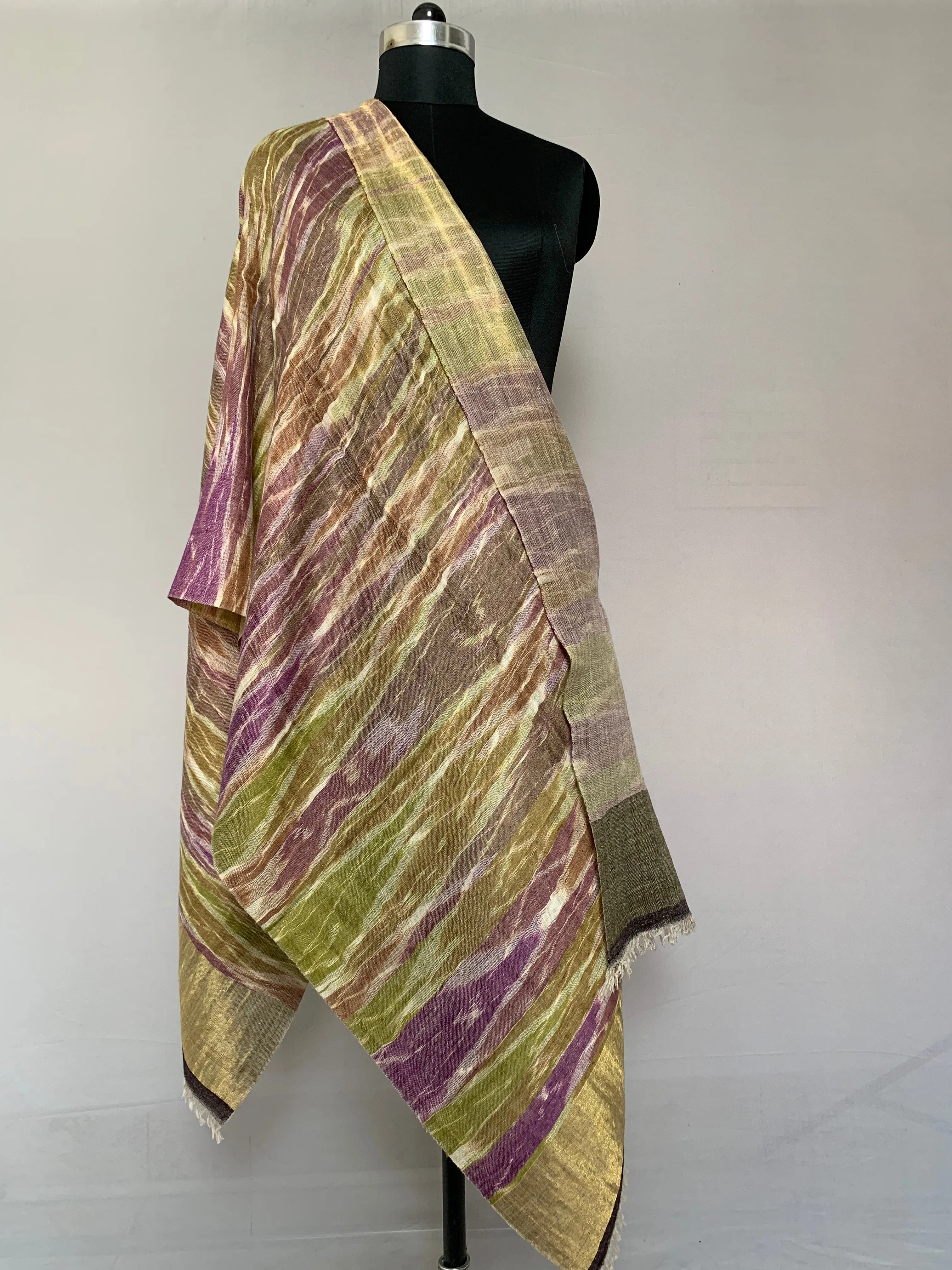 Ruaan Argyle Reversible Metallic  Stole