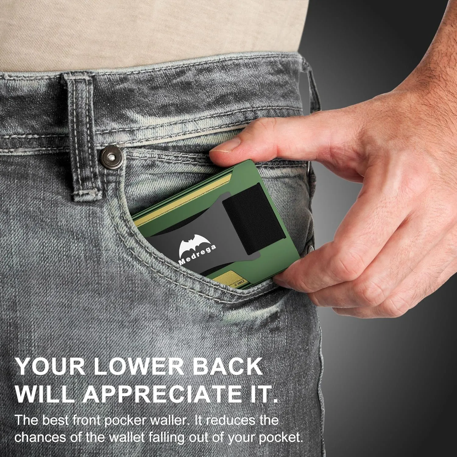 Smart Wallet for Men Slim Minimalist: Metal Pop Up Wallet - RFID Front Pocket Credit Card Holder - Gift for Male Husband at Anniversay Brithday