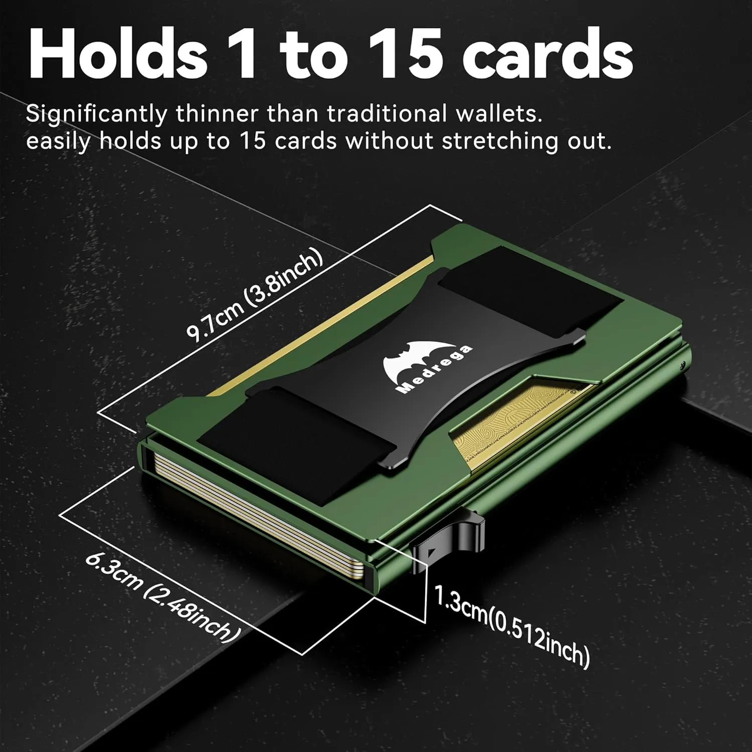 Smart Wallet for Men Slim Minimalist: Metal Pop Up Wallet - RFID Front Pocket Credit Card Holder - Gift for Male Husband at Anniversay Brithday