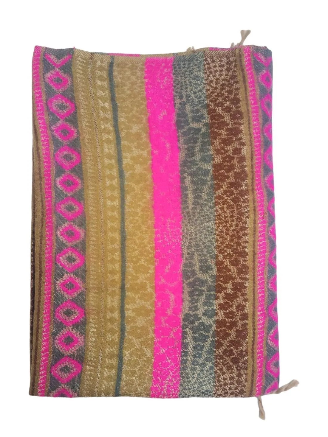 Tibet Yak Wool Shawl | Blanket Size |  Multicolour