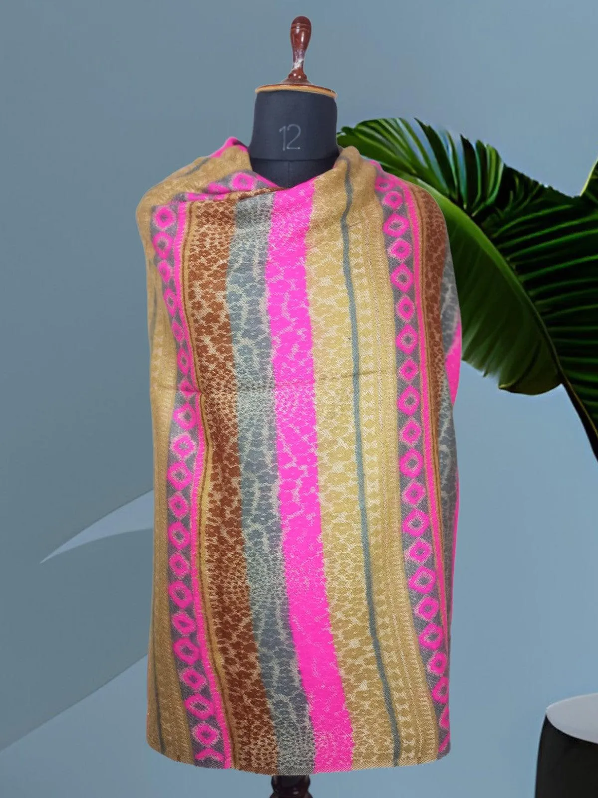 Tibet Yak Wool Shawl | Blanket Size |  Multicolour
