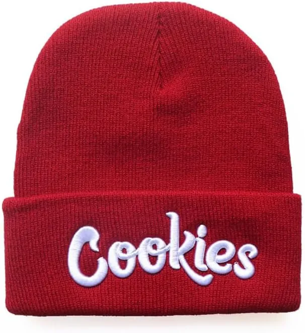 Unisex Letter Embroidered Knit Beanie Cuffed Hat Adult for Women Men Winter Stretch Warm Knit Hat