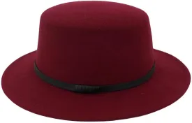 Women Men Classic Fedora Wide Brim Floppy with Belt Buckle Panama Hat Fall Winter Solid Bowler Hat