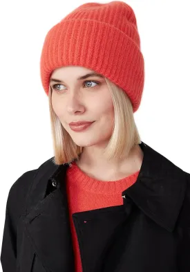 Womens Chunky Knit Beanie, 100% Cashmere, Soft & Stretchy, Warm Hat for Autumn, Winter, Spring