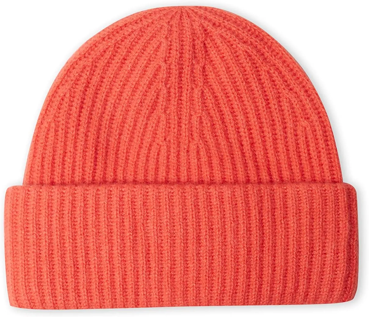 Womens Chunky Knit Beanie, 100% Cashmere, Soft & Stretchy, Warm Hat for Autumn, Winter, Spring